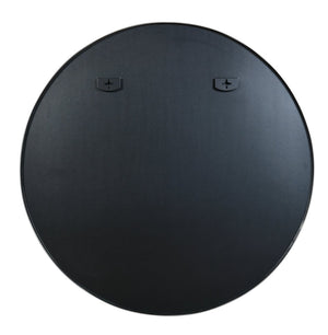 English Elm 39 Inch Round Wall Mirror Brushed Aluminum Frame Bathroom Vanity Modern Decor W2203P304073