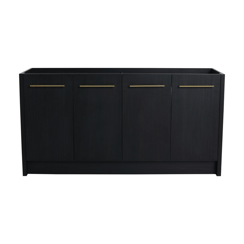 English Elm 60 Inch Freestanding Bathroom Vanity Cabinet 60" Wide Eco Plywood Soft-Closing Doors Modern Design W999P182015