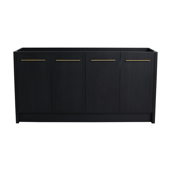 English Elm 60 Inch Freestanding Bathroom Vanity Cabinet 60" Wide Eco Plywood Soft-Closing Doors Modern Design W999P182015