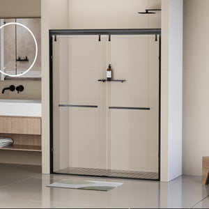 English Elm Hardware Aluminum Alloy Shower Door Fittings Matte Black Modern Bath Accent W1920P218047