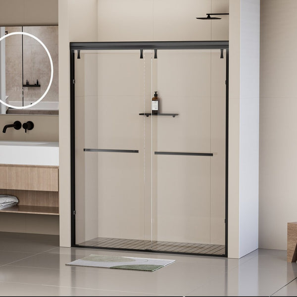 English Elm Hardware Aluminum Alloy Shower Door Fittings Matte Black Modern Bath Accent W1920P218047