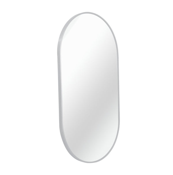 English Elm Silver 20 X 33 Inch Oval Mirror - Modern Aluminum Frame, High-Definition Glass, Easy Installation & Safety W2203P323189-GIGA