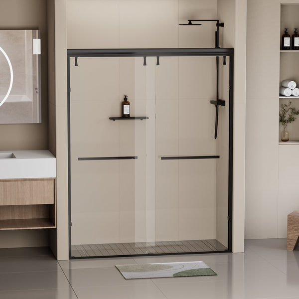 English Elm Hardware Aluminum Alloy Shower Door Fittings Matte Black Modern Bath Accent W1920P218047