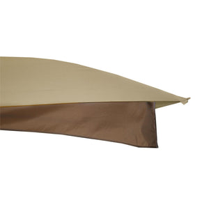 English Elm Replacement Canopy Top 10x12 for Heavy Duty Gazebo with Vent, UV Water-Repellent Polyester Beige W419P169912