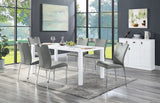 English Elm Grey and Chrome Tight Back Side Chairs ( Set Of 2)