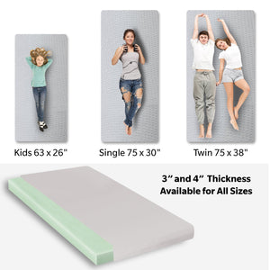 English Elm Memory Foam Camping Mattress - 63"X26"X3" Portable, Water-Resistant, Perfect For Rvs, Guests & More! B181P182826