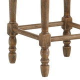 English Elm Beige and Weathered Oak Nailhead Trim Counter Height Stools ( Set Of 2)