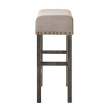 English Elm Tan and Weathered Grey Counter Height Stools (Set Of 2)