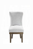 Modern Grey Wingback Chairs With Nailhead Trim, Set of 2 - Soft Linen Upholstery