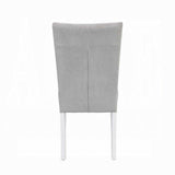 English Elm Grey and White Tufted Back Side Chairs (Set Of 2)