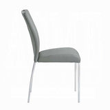 English Elm Grey and Chrome Tight Back Side Chairs ( Set Of 2)