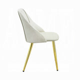 English Elm White and Gold Tight Back Side Chairs (Set Of 2)