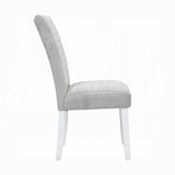 English Elm Grey and White Tufted Back Side Chairs (Set Of 2)