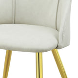 English Elm White and Gold Tight Back Side Chairs (Set Of 2)