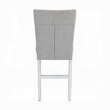 English Elm Grey and White Upholstered Counter Height Stools (Set Of 2)