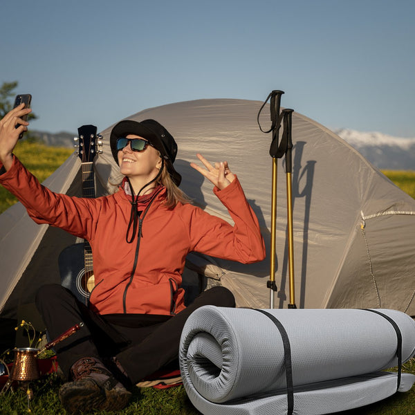 English Elm Memory Foam Camping Mattress - 75"X38"X4" For Ultimate Comfort; Portable, Foldable & Water-Resistant! B181P182831