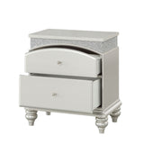 English Elm Platinum 2-Drawer Nightstand