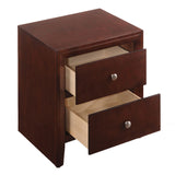 English Elm Brown Cherry 2-Drawer Nightstand