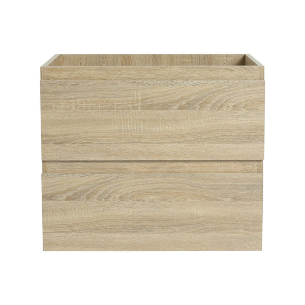 English Elm 24" Wall-Mounted Bathroom Vanity With Resin Sink, Soft-Close Drawers & Space-Saving Design For Style W999S00196