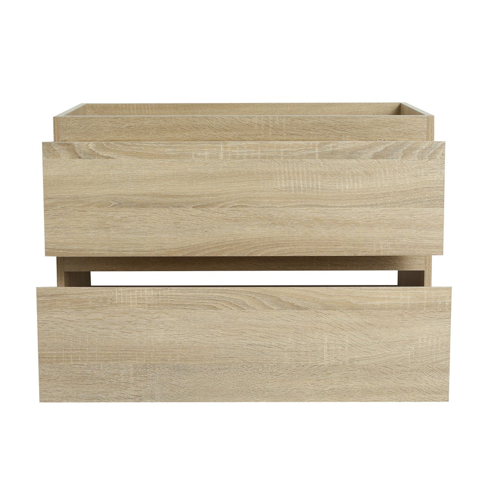 English Elm 30" Wall-Mounted Bathroom Vanity Cabinet with Wood Grain Finish, Soft-Close Drawers, Durable Plywood Light Oak W999P174699