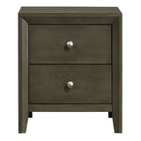 English Elm Grey 2-Drawer Nightstand