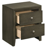 English Elm Grey 2-Drawer Nightstand