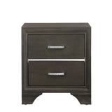 English Elm Grey 2-Drawer Nightstand