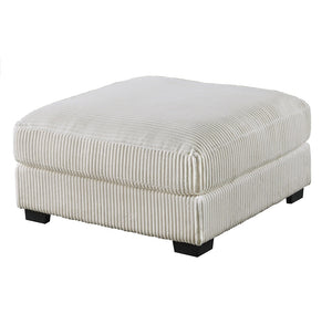 English Elm Living Modular Corduroy Ottoman Beige — Soft Wide-Welt Cushion, Compact Low-Leg Cocktail Seat B011P182989