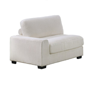 English Elm Beige Modular 6pc Sectional Couch in Soft Corduroy – Configurable LAF/Raf/Armless Pieces, Modern Elegance B011S00887
