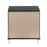 English Elm Metallic Grey 2-Drawer Nightstand