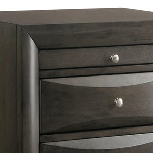 English Elm Grey Oak Two-Drawer Nightstand with Top Tray, Spacious Storage, Stylish Oak Finish for Bedroom (98) B062P181317