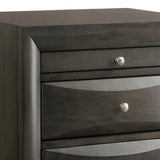 English Elm Grey Oak Nightstand With 2 Drawers