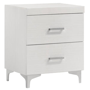 English Elm White 2-Drawer Nightstand with Dovetail English Drawers, 3/4 Extension & Metal Glides, Classic Elegance B062P181342