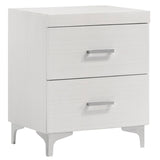 English Elm White 2-Drawer Nightstand