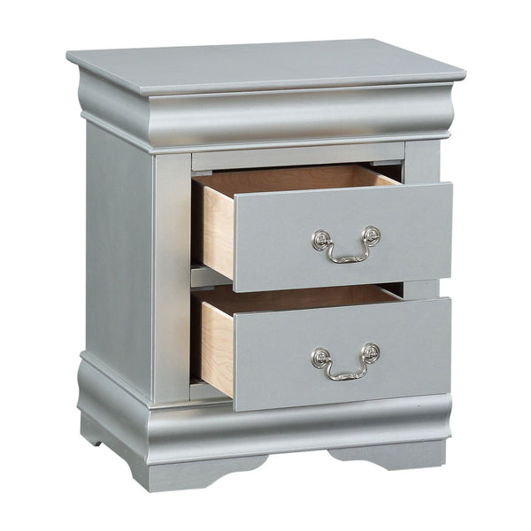 English Elm Platinum Classic 2-Drawer Nightstand for Small Bedrooms — Solid Pine Storage, Compact Elegant Design B062P181325
