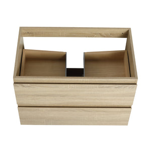 English Elm 30" Modern Wall-Mounted Bathroom Vanity With Durable Ceramic Sink & Soft-Close Drawers For Style W999S00168