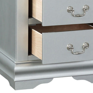 English Elm Platinum Classic 2-Drawer Nightstand for Small Bedrooms — Solid Pine Storage, Compact Elegant Design B062P181325