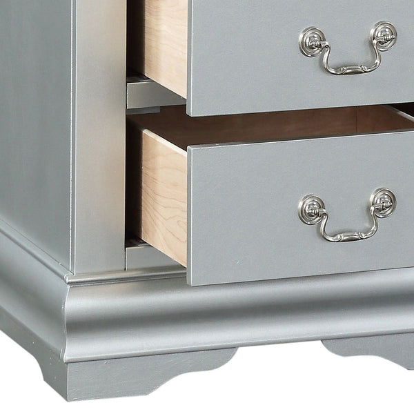 English Elm Platinum Classic 2-Drawer Nightstand for Small Bedrooms — Solid Pine Storage, Compact Elegant Design B062P181325