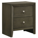 English Elm Grey 2-Drawer Nightstand