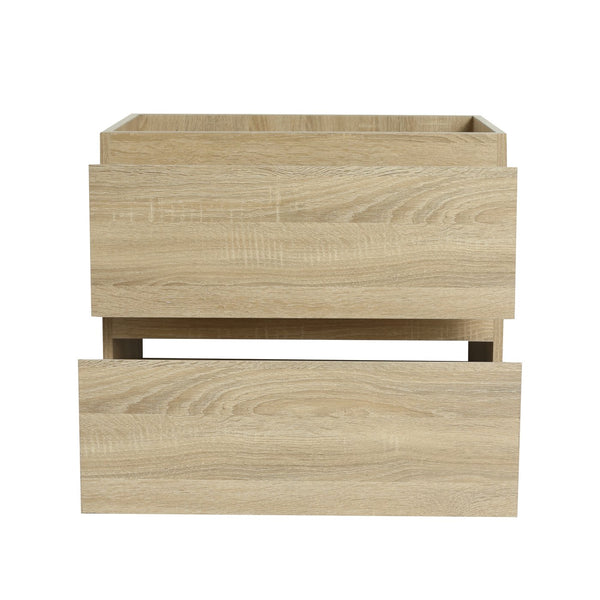 English Elm 24" Modern Wall-Mounted Bathroom Vanity With Ceramic Sink & Soft-Close Drawers For Compact Spaces W999S00167