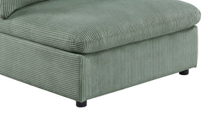 English Elm Sage 6-Piece Modular Sectional Set – Cozy Corduroy Couch With Ottoman & Armless Chairs For Living Room B011S00890-GIGA