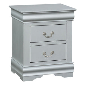English Elm Platinum Classic 2-Drawer Nightstand for Small Bedrooms — Solid Pine Storage, Compact Elegant Design B062P181325