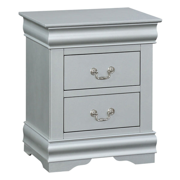 English Elm Platinum Classic 2-Drawer Nightstand for Small Bedrooms — Solid Pine Storage, Compact Elegant Design B062P181325