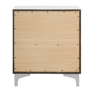 English Elm White 2-Drawer Nightstand with Dovetail English Drawers, 3/4 Extension & Metal Glides, Classic Elegance B062P181342