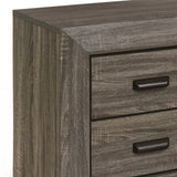 English Elm Weathered Grey Grain 2-Drawer Nightstand