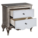 English Elm Antique Champagne 2-Drawer Nightstand