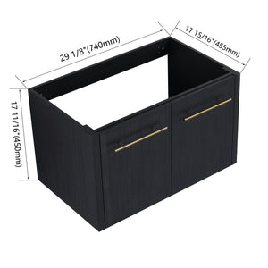 English Elm 30 30 Inch Wall-mounted Bathroom Vanity Cabinet Only – Eco Plywood, Scratch & Water-Resistant Melamine, Soft-Close Doors, Modern Design, BVB09130BCT W999P174659