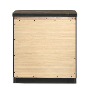 English Elm Rustic Transitional Walnut Nightstand with 2 Smooth-Glide Drawers, Safety Stops & Ample Bedside Storage B062P181320