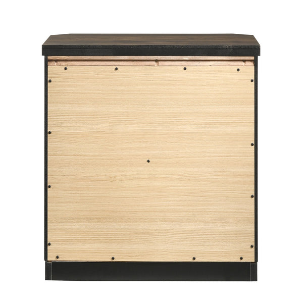 English Elm Rustic Transitional Walnut Nightstand with 2 Smooth-Glide Drawers, Safety Stops & Ample Bedside Storage B062P181320