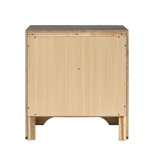 English Elm Grey 3-Drawer Nightstand with Felt-Lined Jewelry Drawer, Modern Grey Finish, Secure Clutter-Free Storage B062P181322